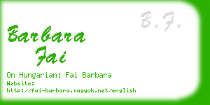 barbara fai business card